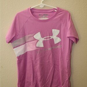 Under Armour Lavender Tee with White Logo